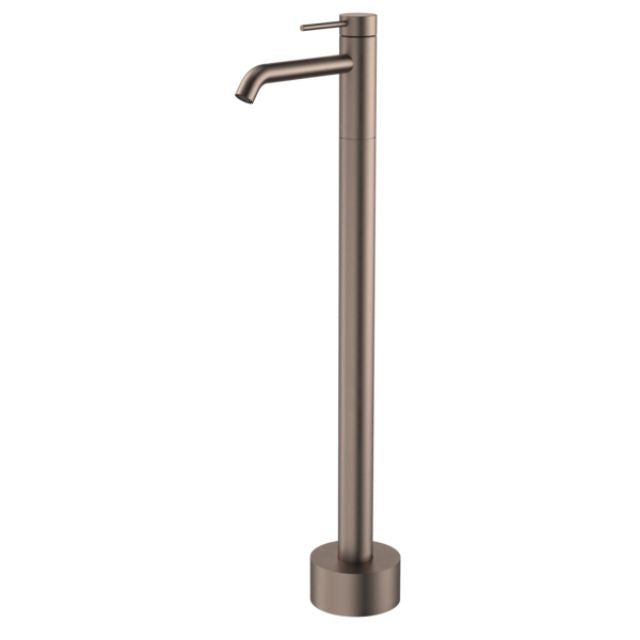 Angle Caroma Liano II Freestanding Bath Filler - Brushed Bronze 96378BBZ - The Blue Space