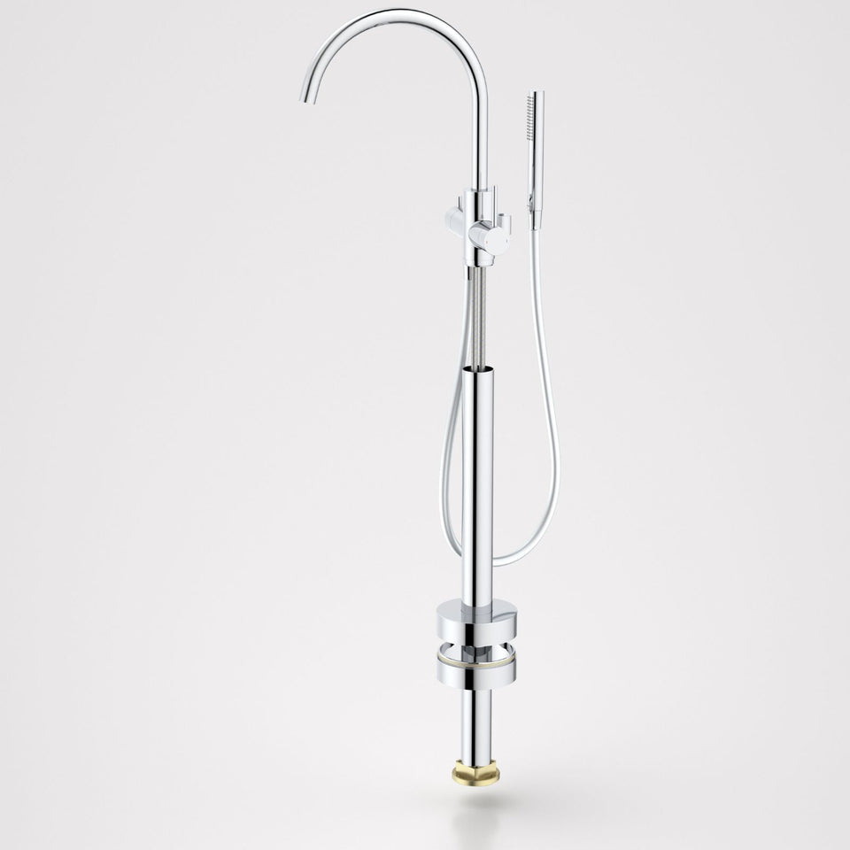 Caroma Liano II Freestanding Bath Filler with Hand Shower Chrome - Trim Kit