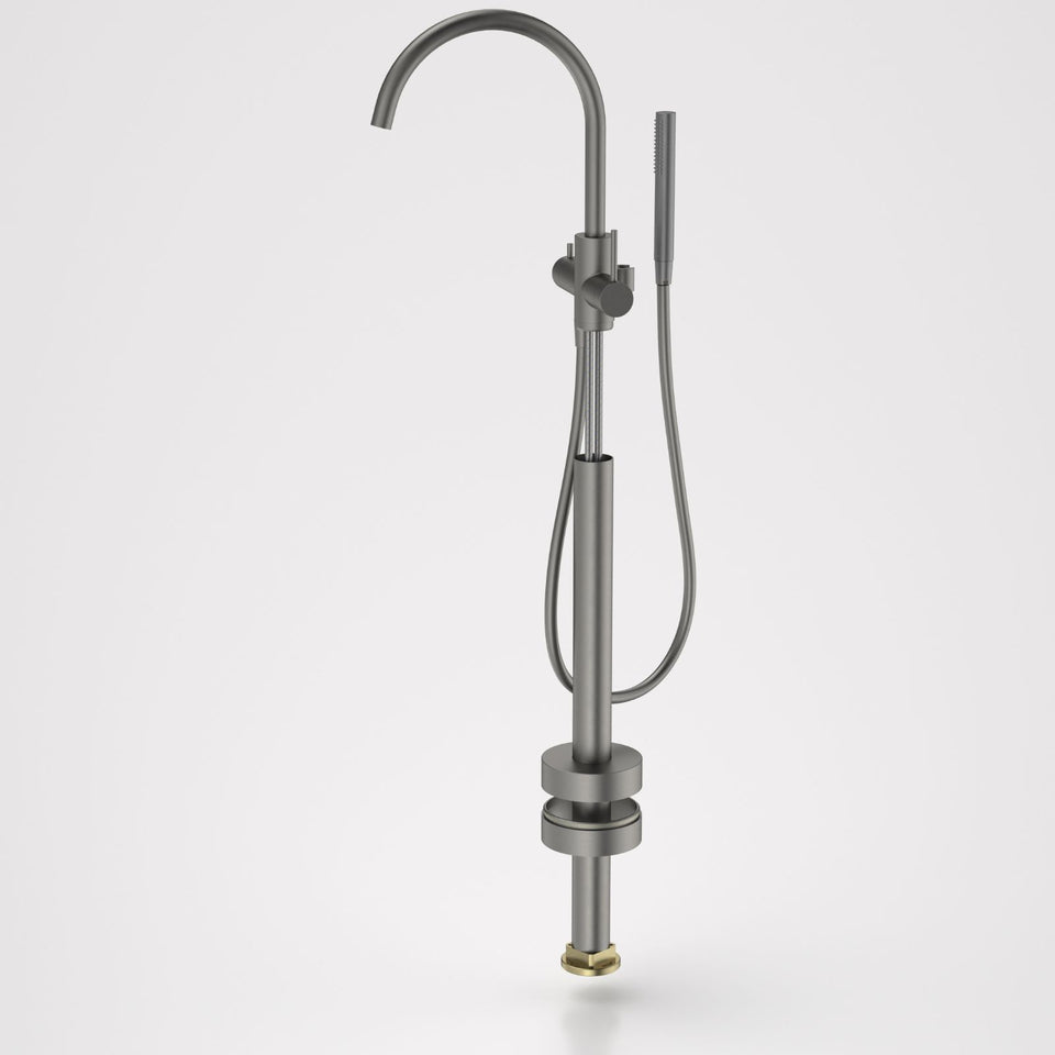 Caroma Liano II Freestanding Bath Filler with Hand Shower Gunmetal - Trim Kit