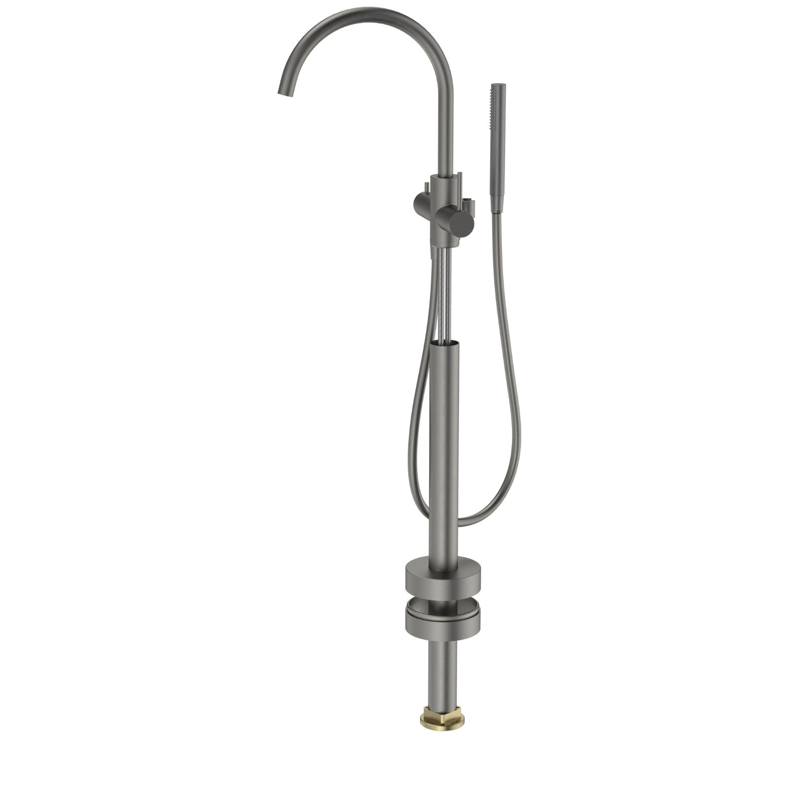Caroma Liano II Freestanding Bath Filler with Hand Shower Gunmetal - Trim Kit 96406GM - The Blue Space