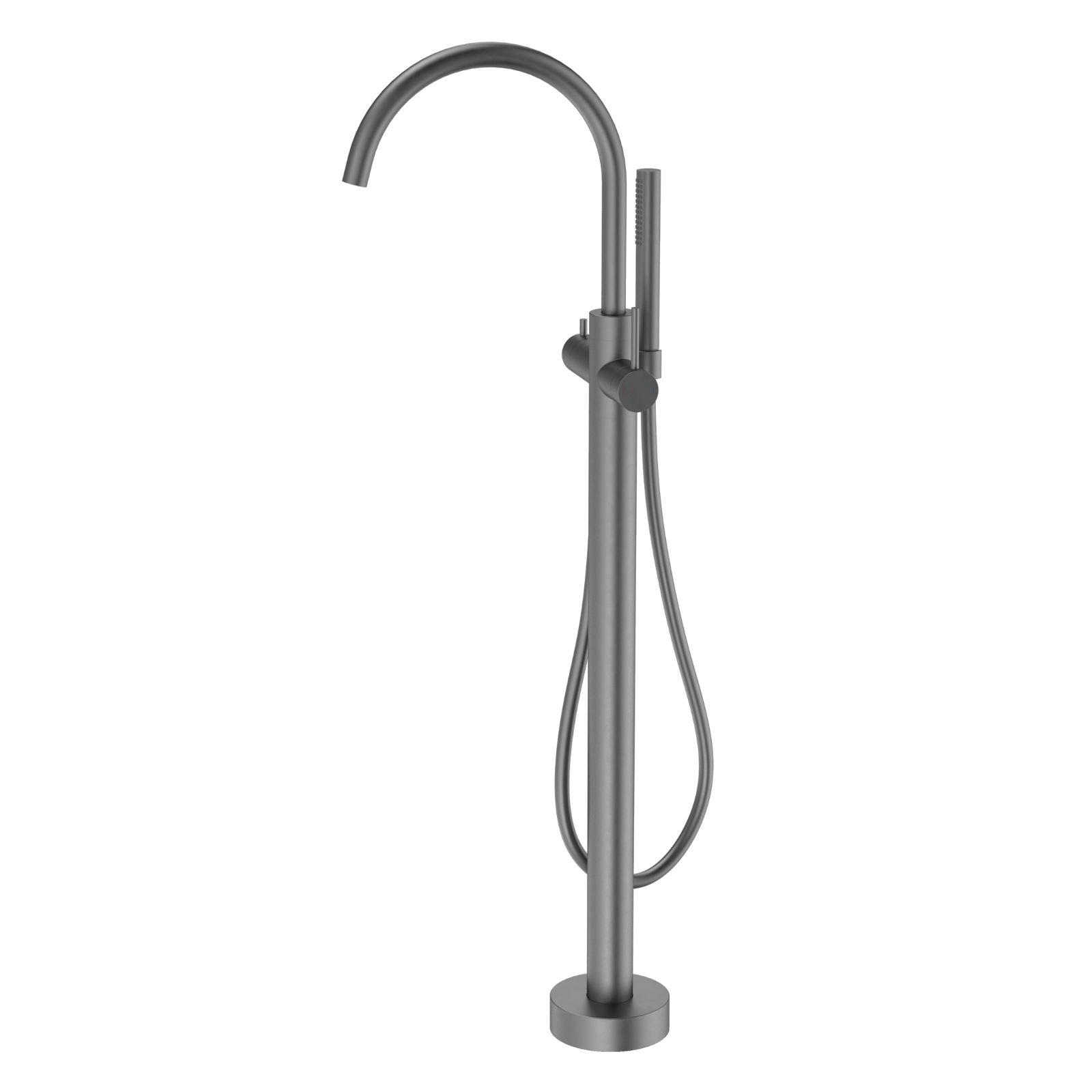 Caroma Liano II Freestanding Bath Filler with Hand Shower Gunmetal - Full Kit 96409GM - The Blue Space