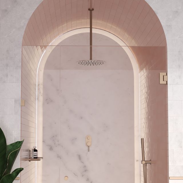 Lifestyle 2 Caroma Liano II Hand Shower - Brushed Bronze 96474BBZ3A - The Blue Space