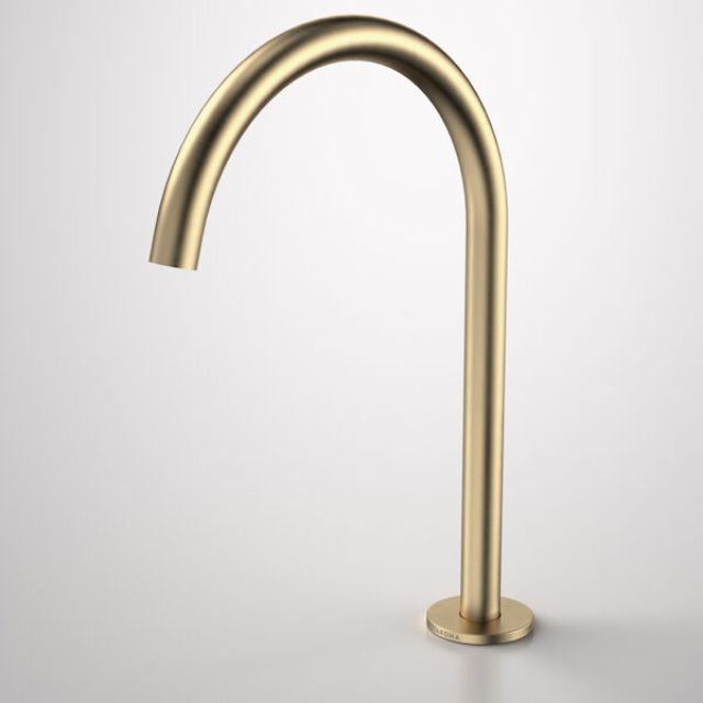 Caroma Liano II Hob Swivel Outlet 200mm - Brushed Brass 96401BB65A - The Blue Space