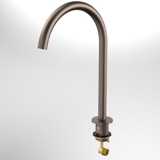 Full Caroma Liano II Hob Swivel Outlet 200mm - Brushed Bronze 96401BBZ65AF - The Blue Space