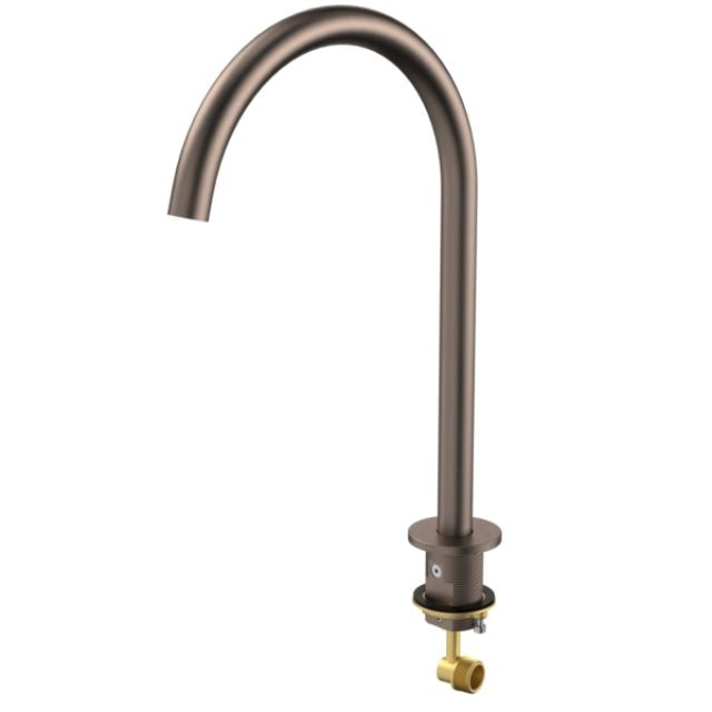 Angle Full Caroma Liano II Hob Swivel Outlet 200mm - Brushed Bronze 96401BBZ65AF - The Blue Space