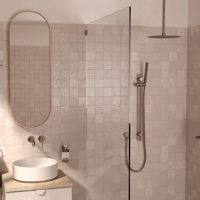 Caroma Liano II Rail Shower - Brushed Bronze