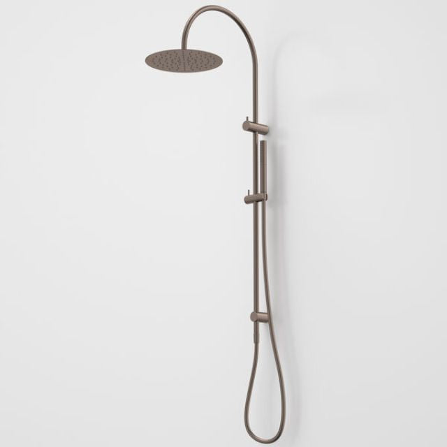 Caroma Liano II Rail Shower with Overhead - Brushed Bronze