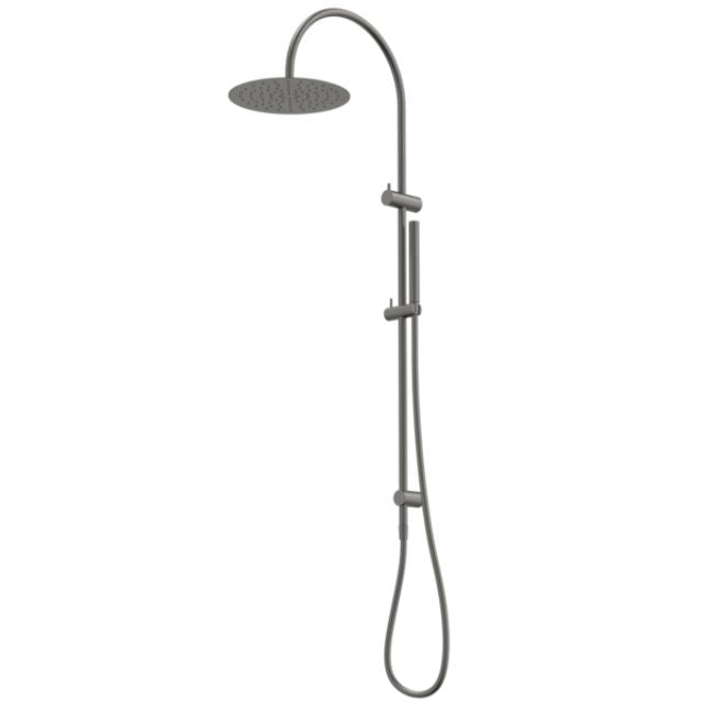 Angle Caroma Liano II Rail Shower with Overhead - Gunmetal 96470BB33A - The Blue Space