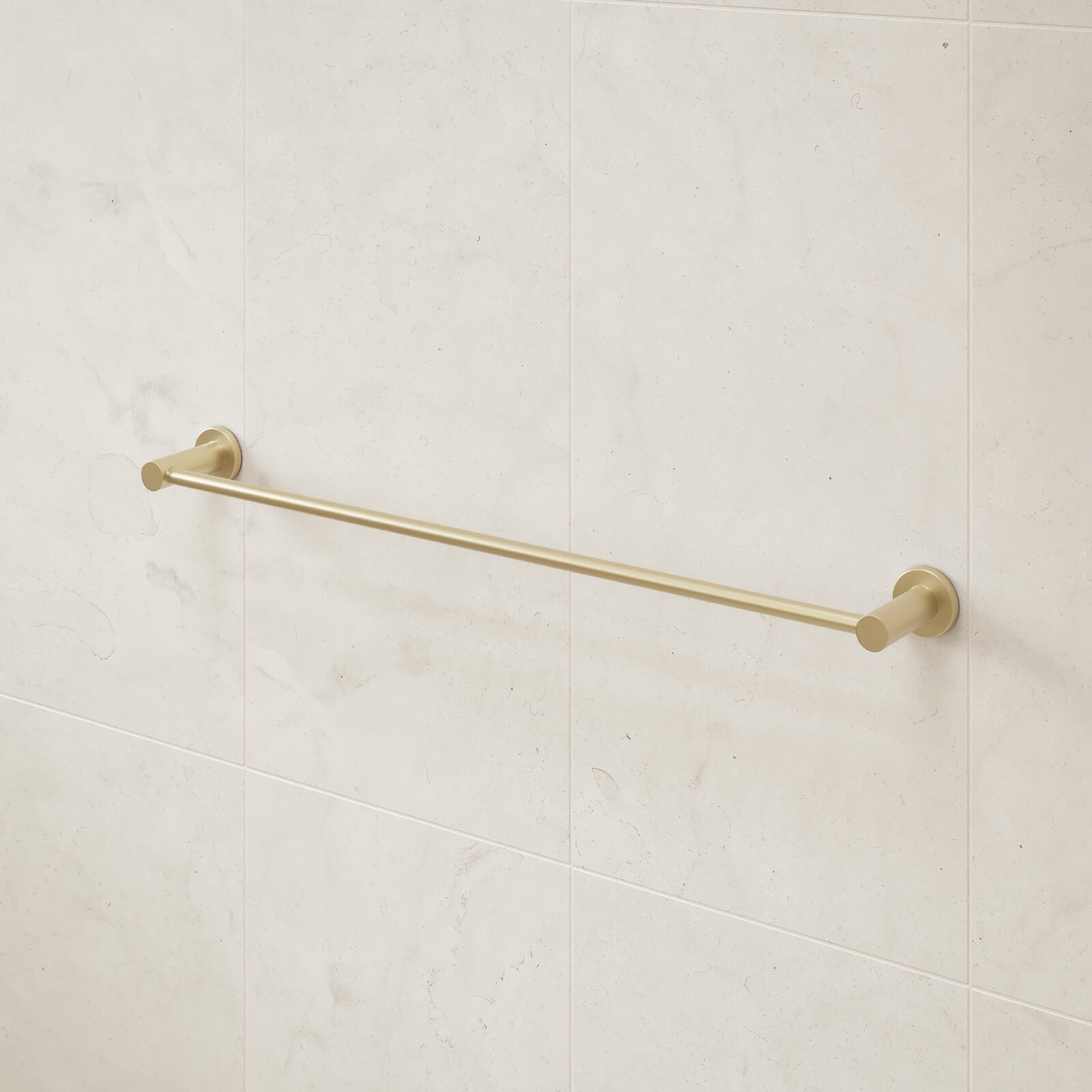 Caroma Liano II Single Towel Rail 640mm Brushed Brass | The Blue Space