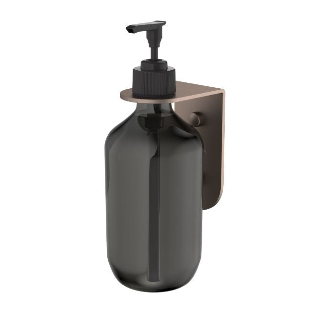 Angle Caroma Liano II Soap Bottle Holder With Bottle - Brushed Bronze 96450BBZ - The Blue Space