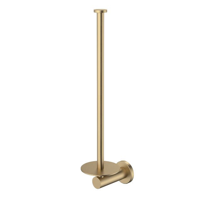 Angle Caroma Liano II Spare Toilet Roll Holder - Brushed Brass 96452BB - The Blue Space