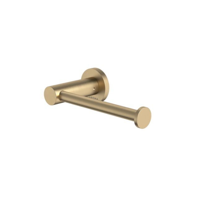 Angle Caroma Liano II Toilet Roll Holder - Brushed Brass 96441BB - The Blue Space