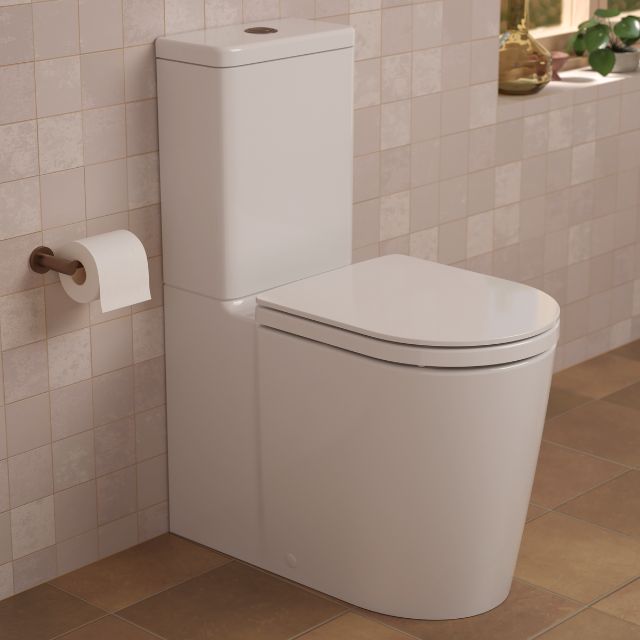 Lifestyle 2 Caroma Liano II Toilet Roll Holder - Brushed Bronze 96441BBZ - The Blue Space