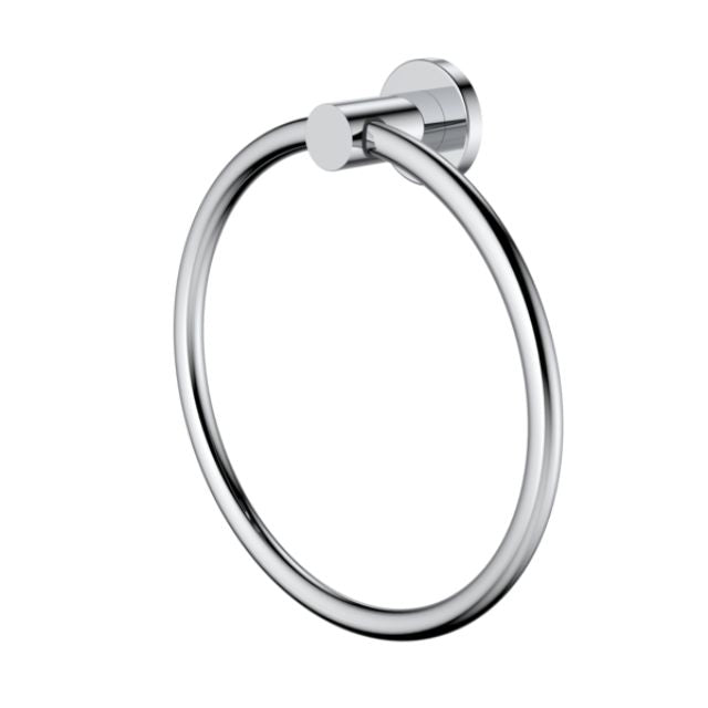 Angle Caroma Liano II Towel Ring - Chrome 96443C - The Blue Space