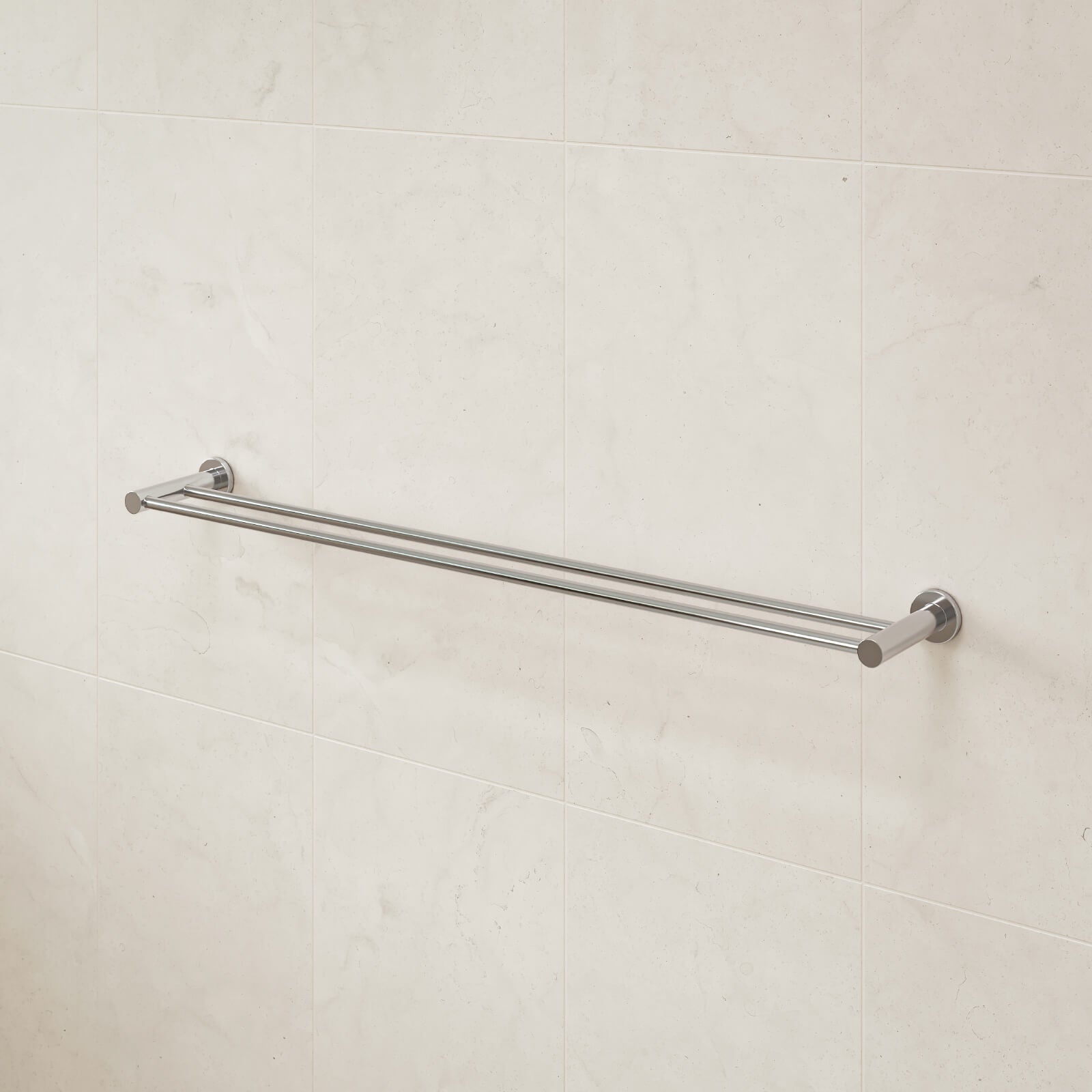 Caroma Liano ll 840 Double Towel Rail Chrome | The Blue Space