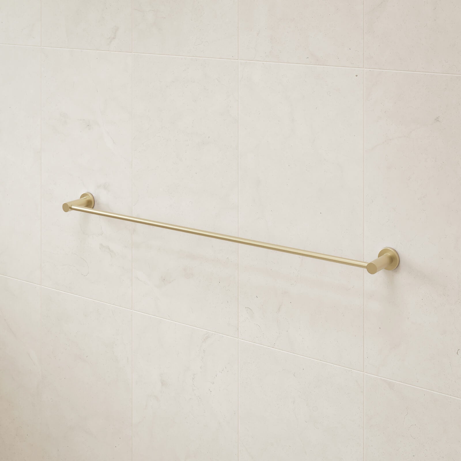 Caroma Liano ll 840 Single Towel Rail Brushed Brass | The Blue Space