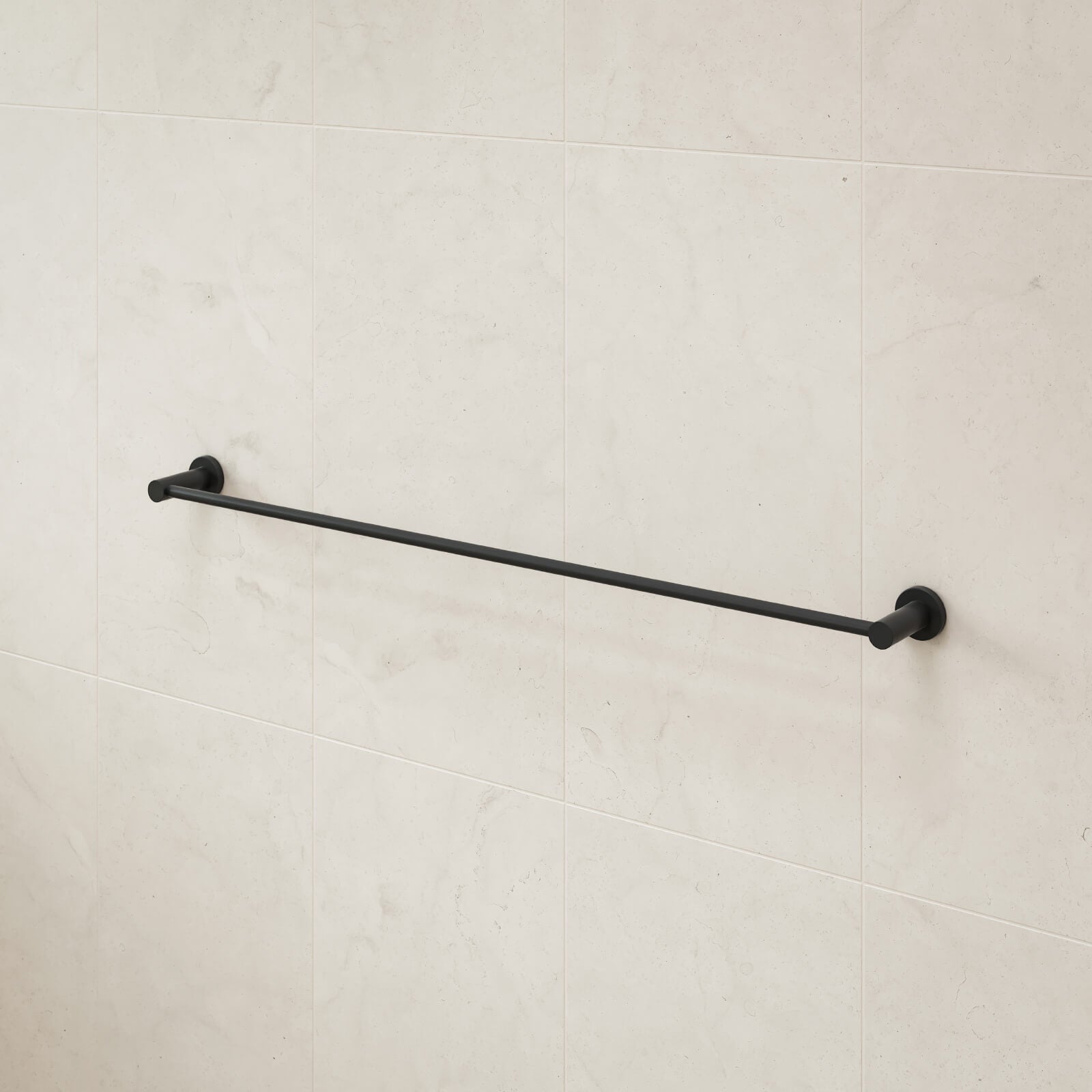 Caroma Liano ll 840 Single Towel Rail Matte Black | The Blue Space