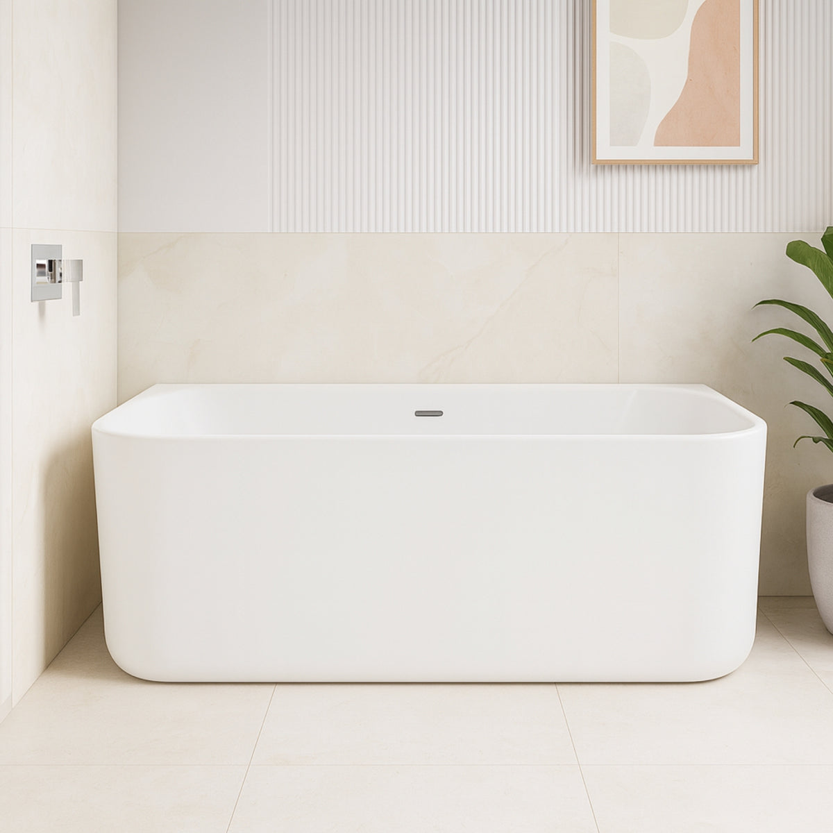 Lifestyle Caroma Luna Back To Wall Bath 1400mm LU4WFW - The Blue Space