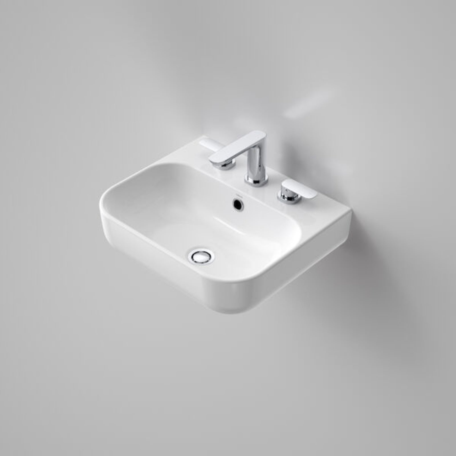Caroma Luna Wall Basin 3 Taphole 874235W | The Blue Space