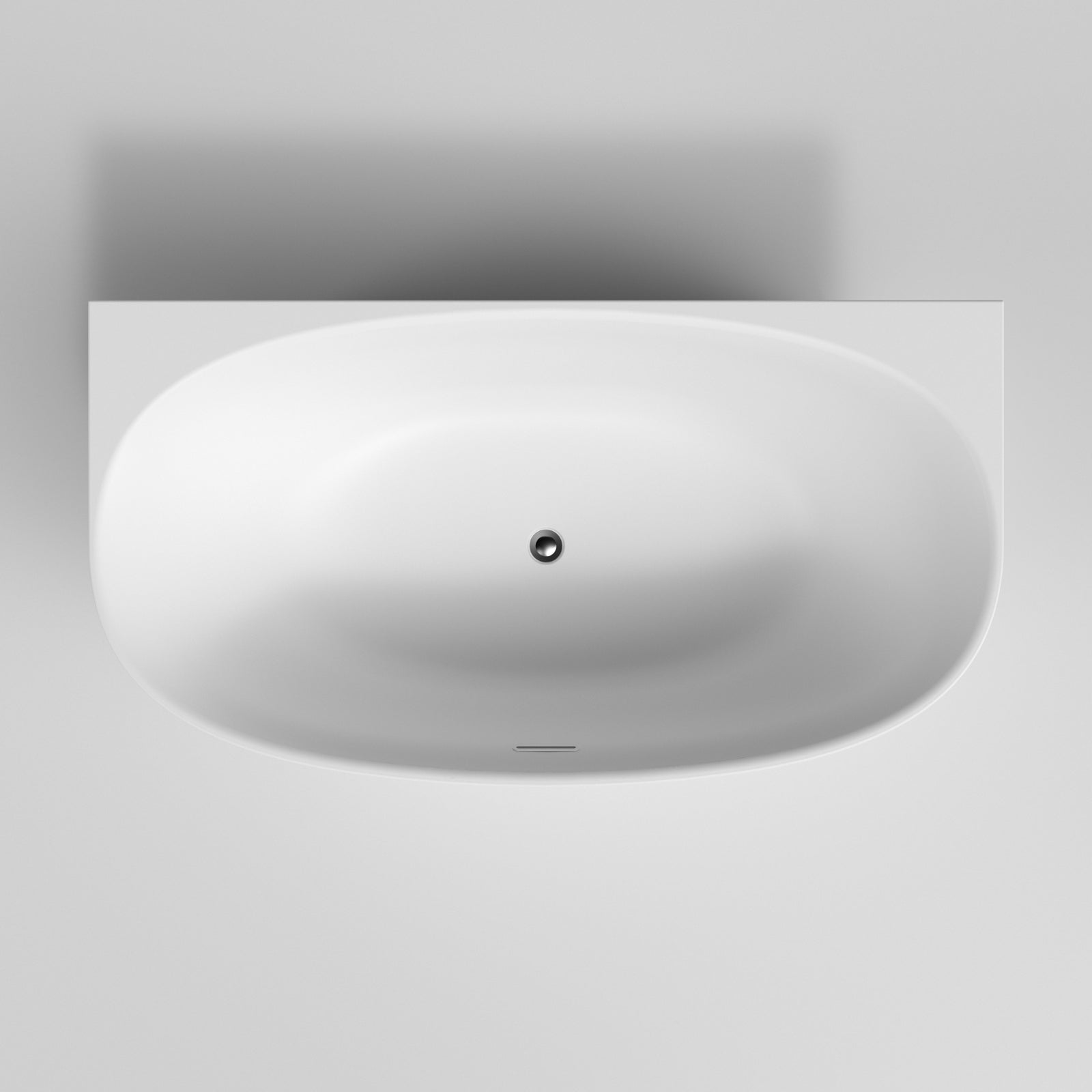 Caroma Riviere 1500mm Back To Wall Bath With Overflow - Matte White EN5WFMWOF - The Blue Space