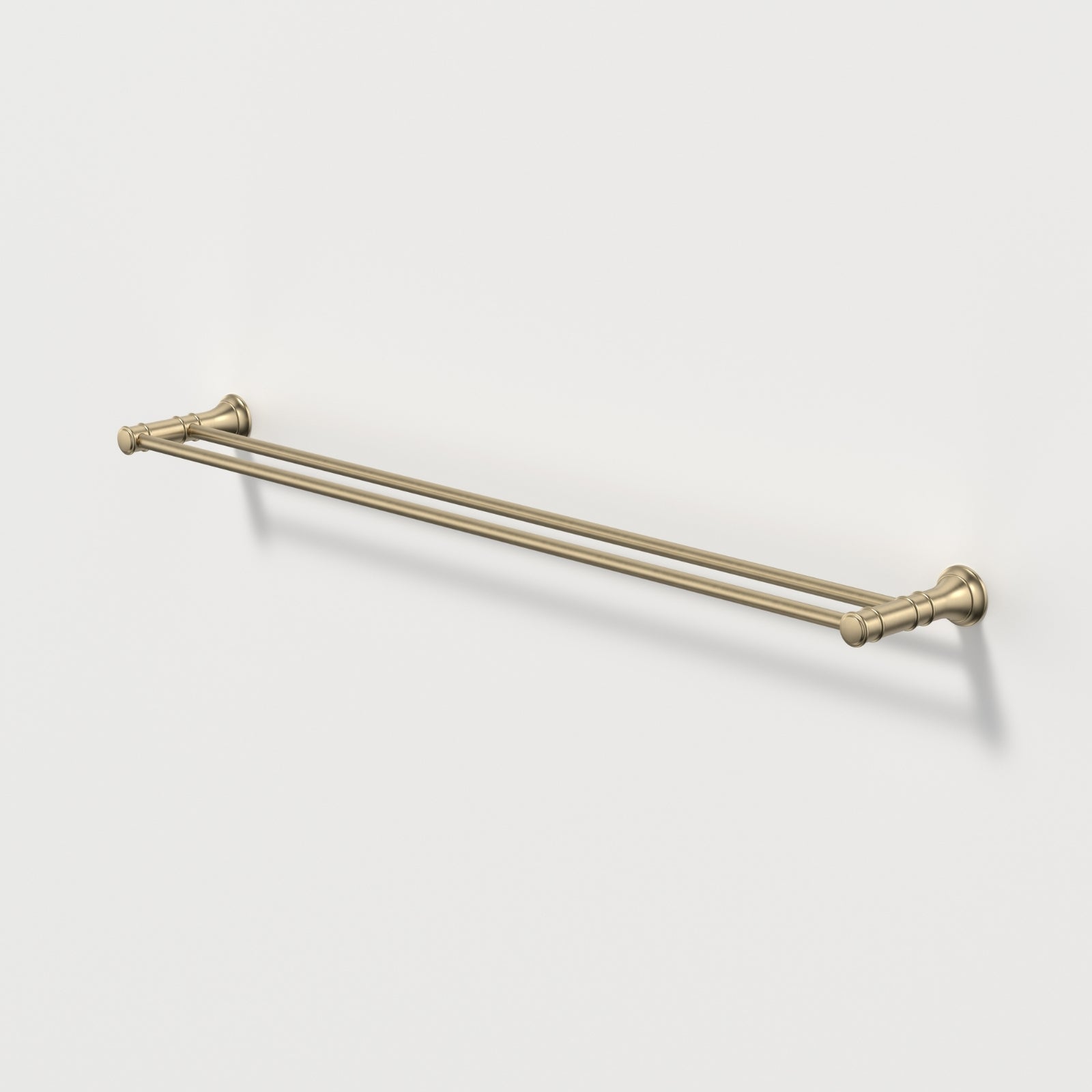Caroma Riviere Double Towel Rail 800mm - Brushed Brass 520037BB - The Blue Space