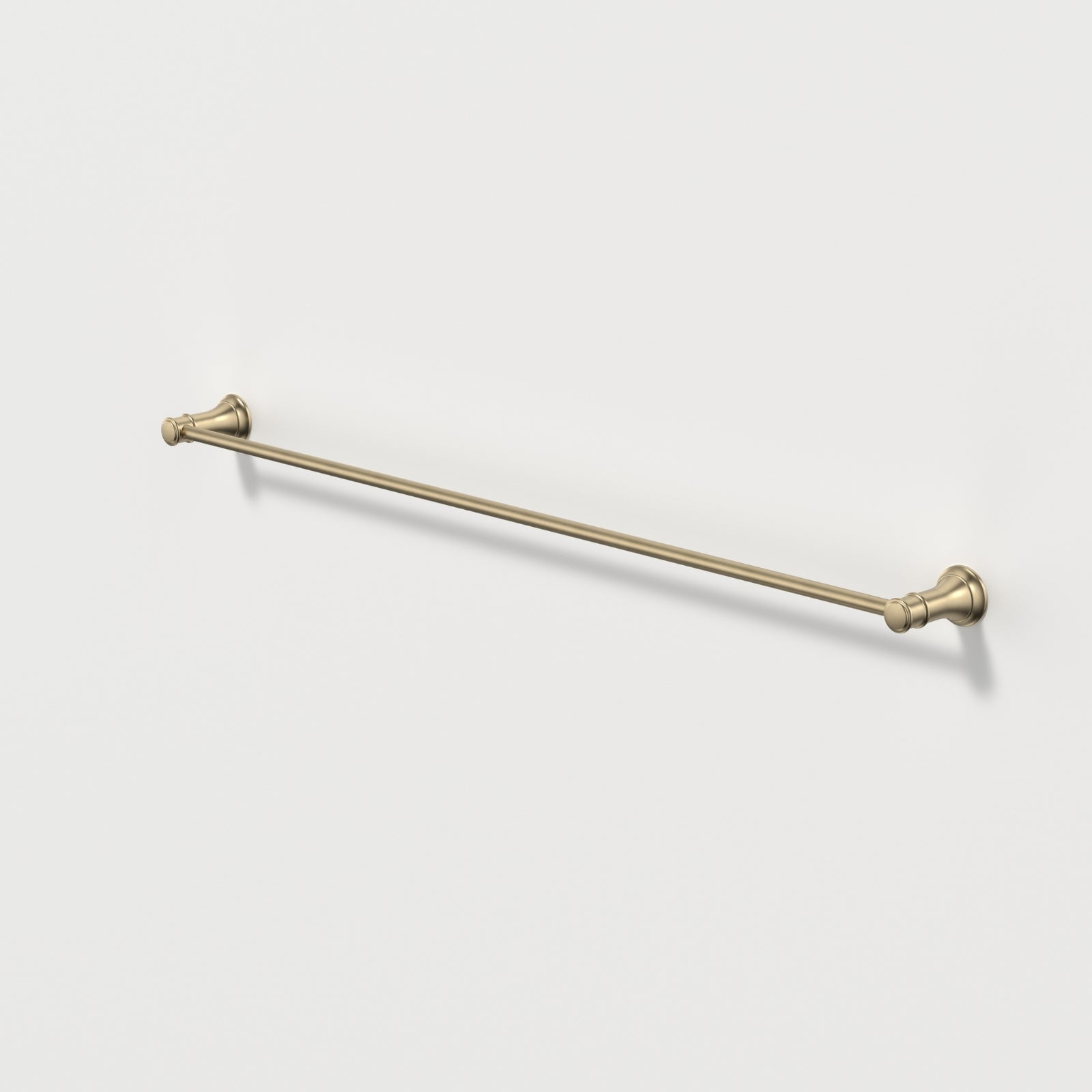 Caroma Riviere Single Towel Rail 800mm - Brushed Brass 520036BB - The Blue Space