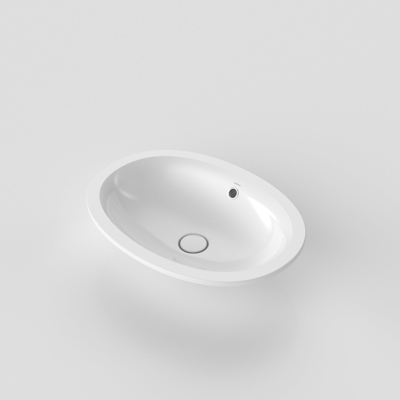 Caroma Riviere Under Counter Basin No Tap Hole Overflow - White 4700405W - The Blue Space