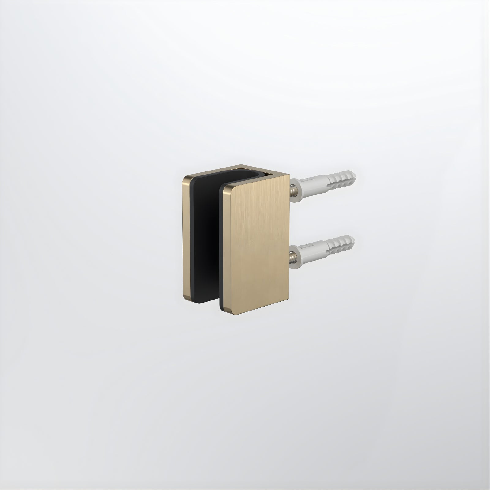 WIth Screw Caroma Shower Glass U Bracket Brushed Brass 14228001BB - The Blue Space