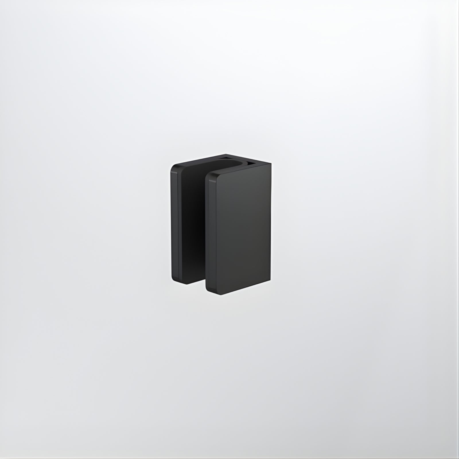 Caroma Shower Glass U Bracket Matte Black 14228001B - The Blue Space