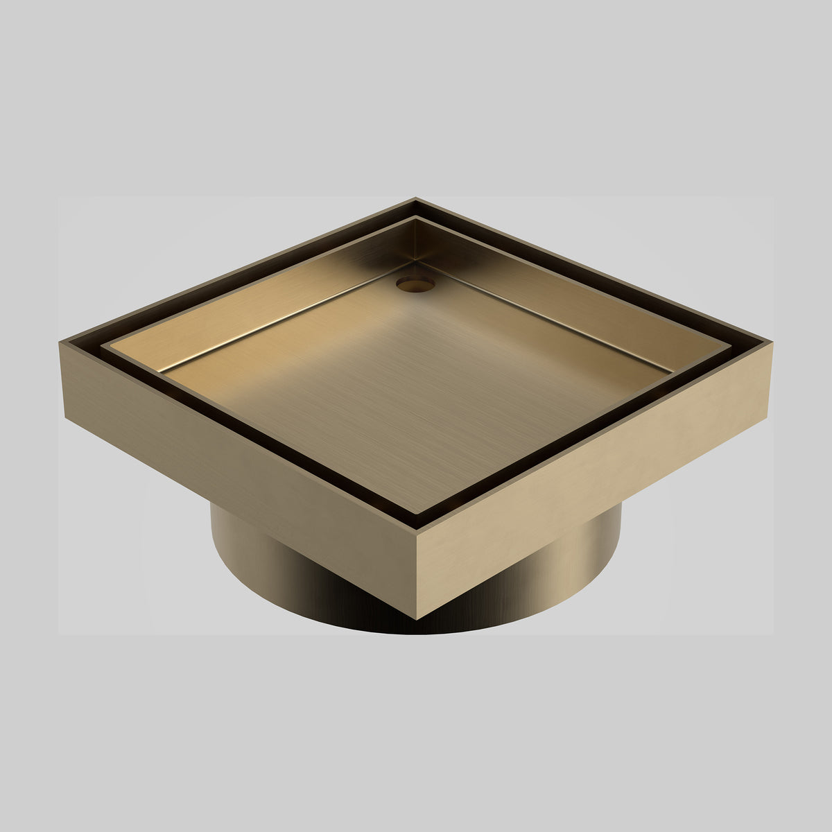 Caroma Square Floor Waste 100mm Outlet Tile Insert - Brushed Brass 14228029BB - The Blue Space