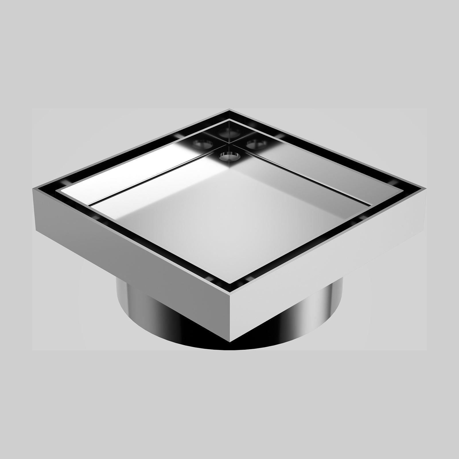Caroma Square Floor Waste 100mm Outlet Tile Insert - Chrome 14228029C - The Blue Space