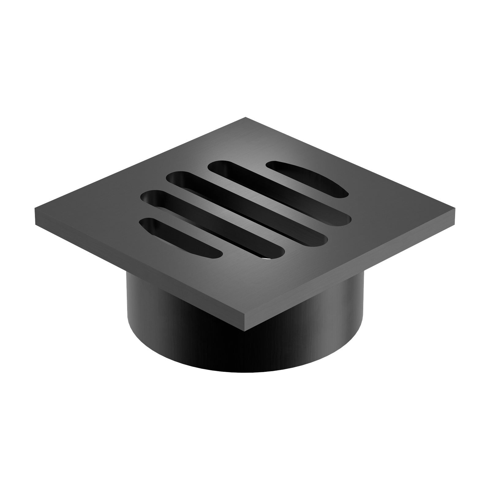 Angle Caroma Square Floor Waste 50mm Outlet - Gunmetal 12975088GM - The Blue Space