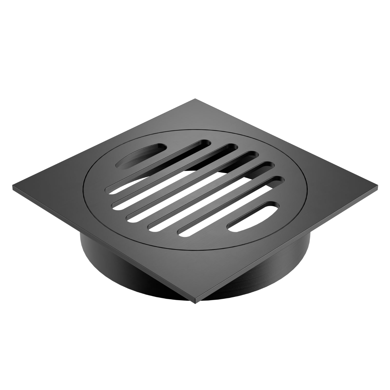 Angle Caroma Square Floor Waste Grate - 100mm Outlet - Gunmetal 12975037GM - The Blue Space