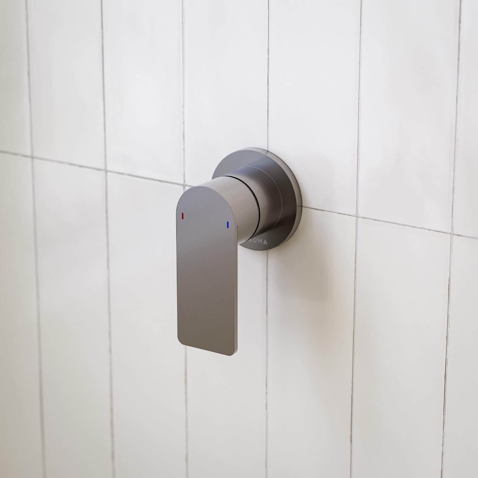 Caroma Urbane II Bath/Shower Mixer Round Plate Gunmetal - The Blue Space