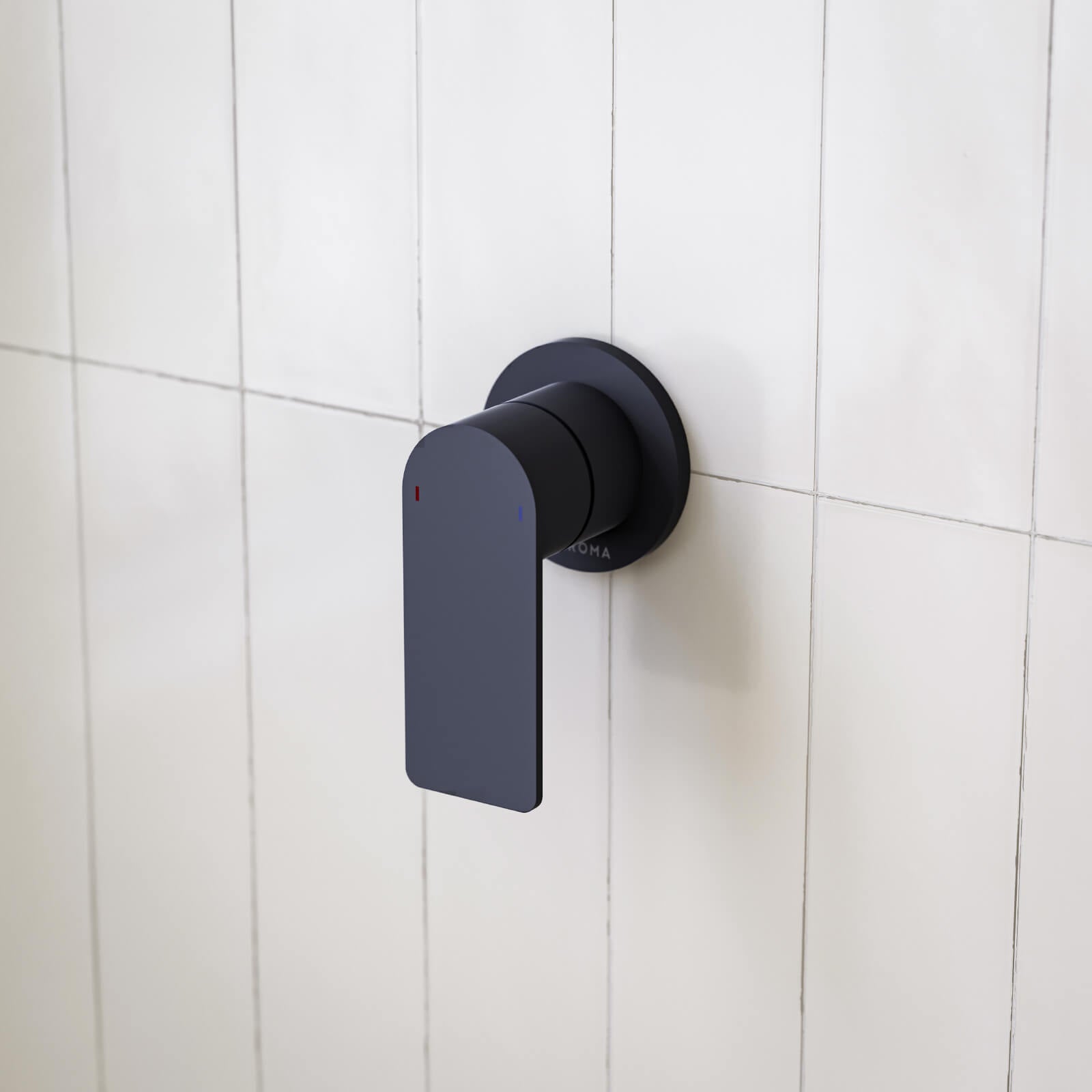 Caroma Urbane II Bath/Shower Mixer Round Plate matte black - The Blue Space
