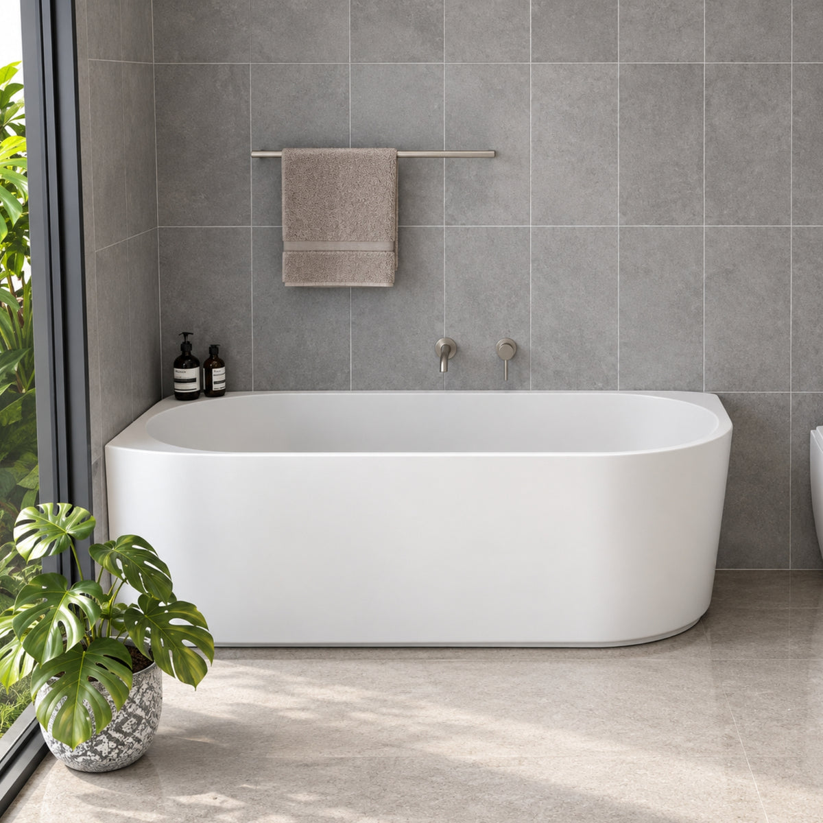 Caroma Urbane II 1500 Corner Back To Wall Bath UII5LHCW - The Blue Space