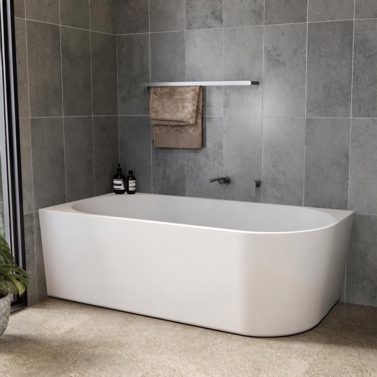 Caroma Urbane II 1500 Corner Back To Wall Bath UII5LHCW - The Blue Space