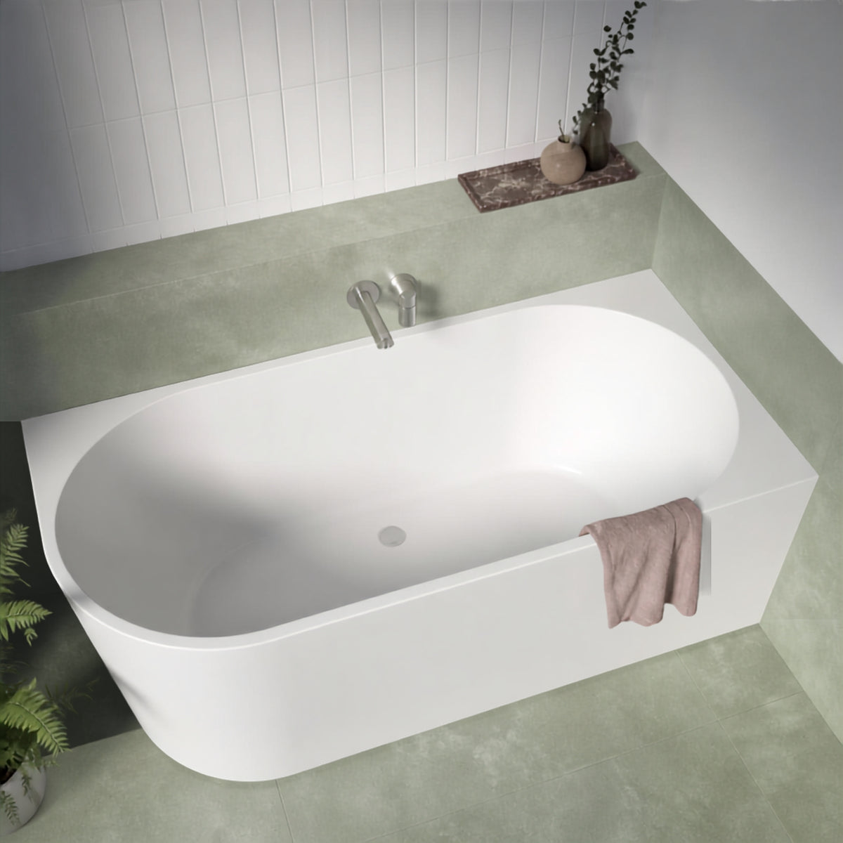 Caroma Urbane II 1500 Corner Back To Wall Bath UII5LHCW - The Blue Space