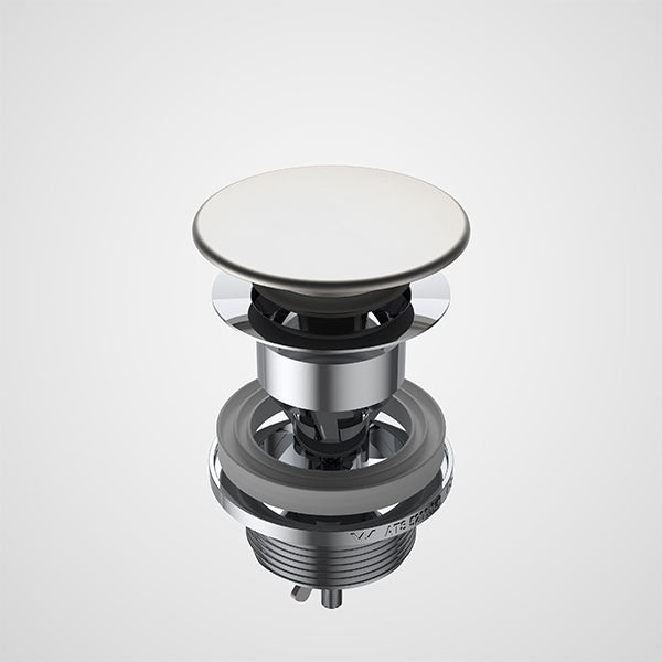 Caroma Urbane II Basin Dome Pop Up Plug & Waste Brushed Nickel - The Blue Space