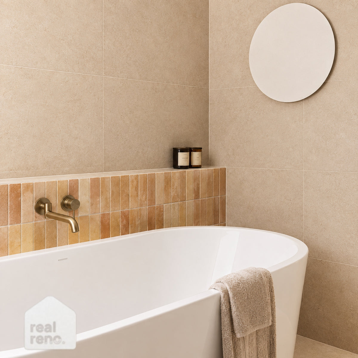 Caroma Urbane II Freestanding Bath White AU8W - The Blue Space Real Reno