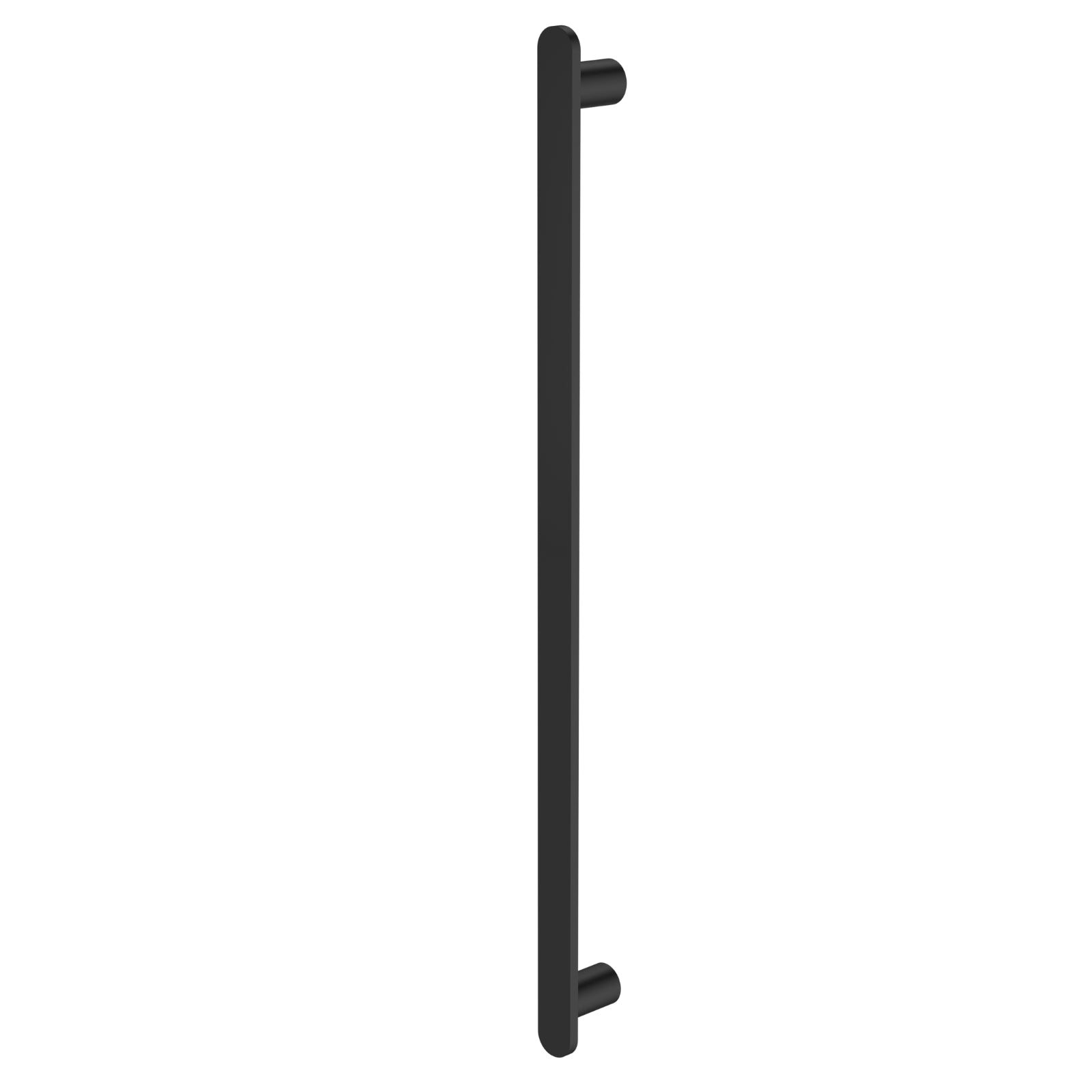 Angle Caroma Urbane II Heated Towel Rail - Vertical - Matte Black 11202085B - The Blue Space