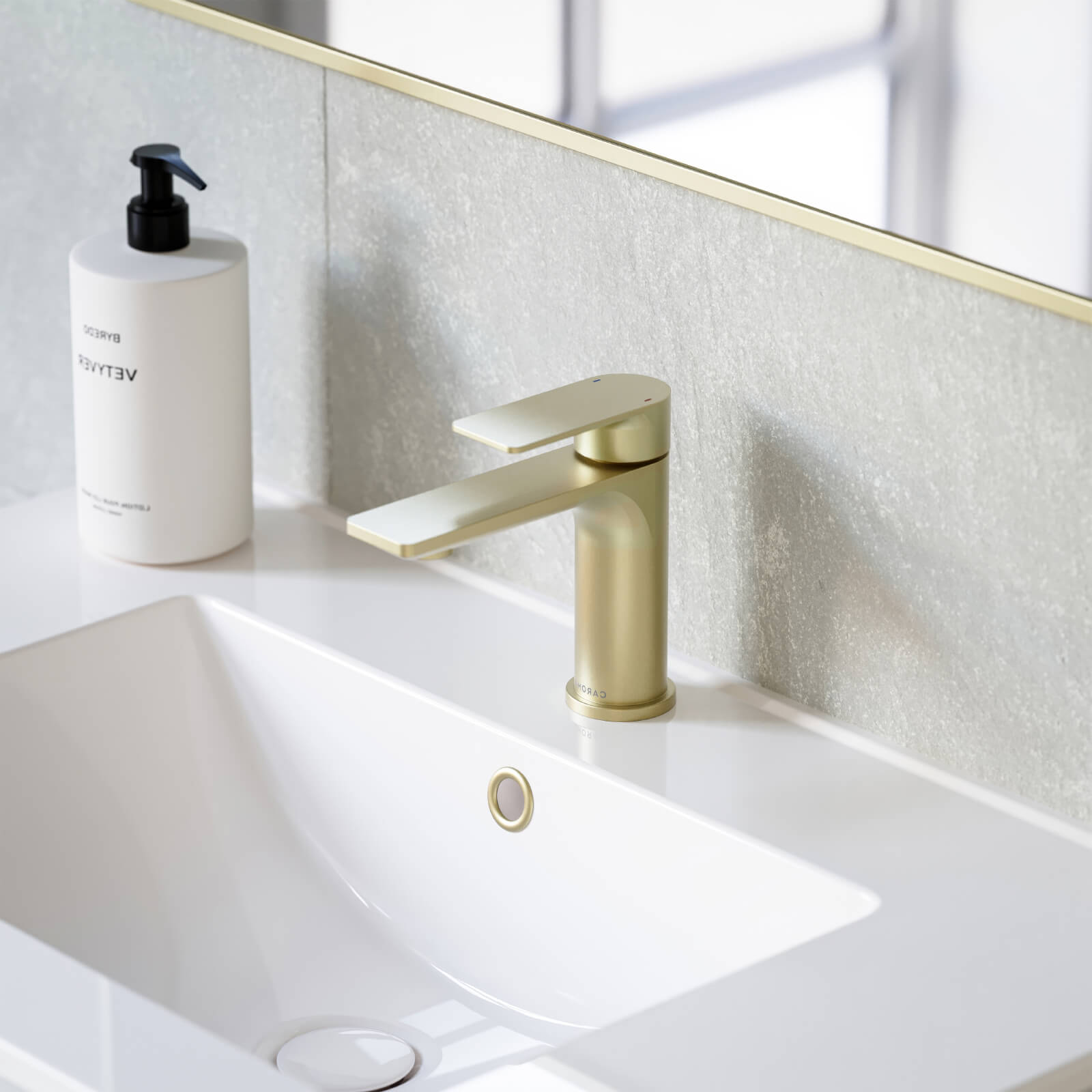 Caroma Urbane II Lead Free Basin Mixer Brushed Brass 98608BB6AF | The Blue Space