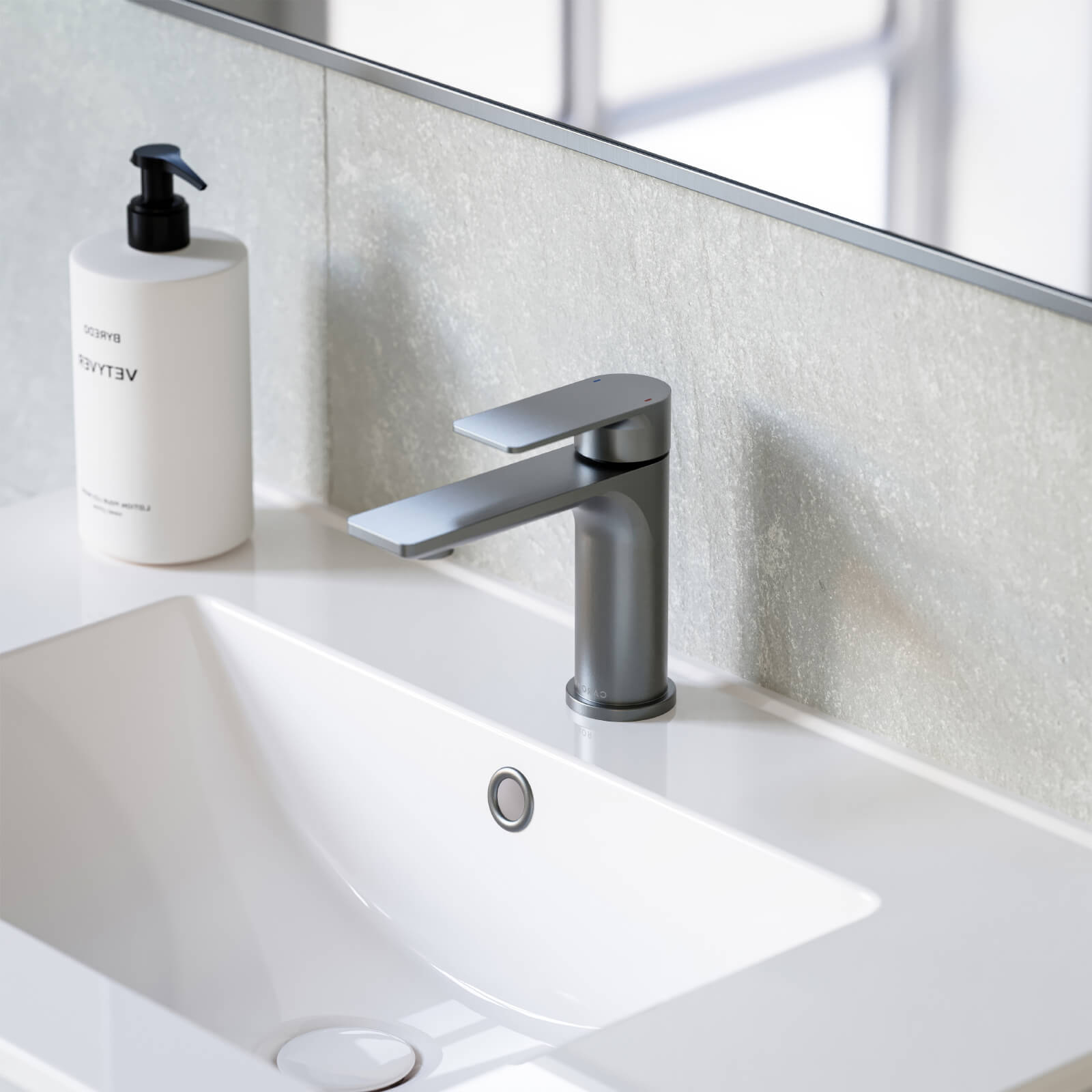 Caroma Urbane II Lead Free Basin Mixer Gunmetal 98608GM6AF | The Blue Space