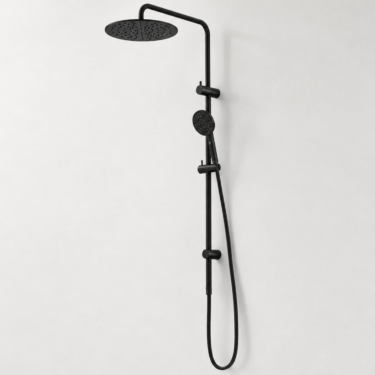 Caroma Urbane II Rail Shower 300mm Overhead Matte Black 99630B3A - The Blue Space