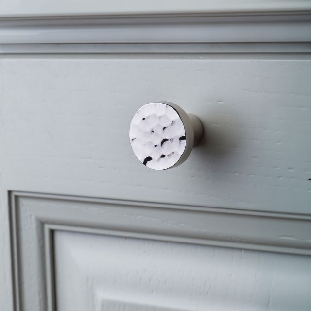 Lifestyle Castella Bexhill 38mm Hammered Knob Polished Nickel 801.038.28 - The Blue Space