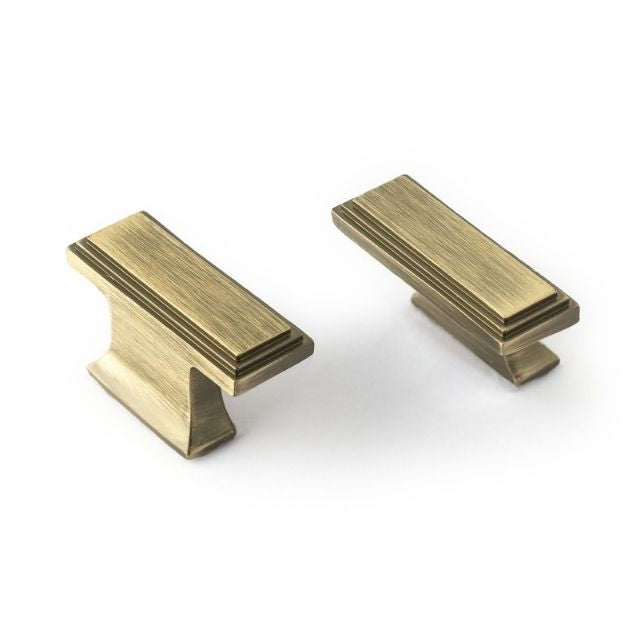Castella Buckhurst 16mm Knob Brushed Antique Brass 402.016.38 - The Blue Space
