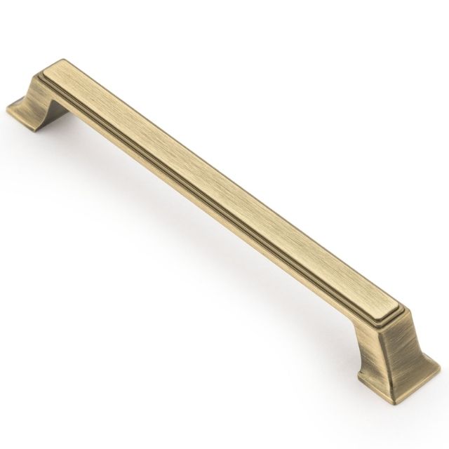 Castella Buckhurst 192mm Handle Brushed Antique Brass 402.192.38 - The Blue Space