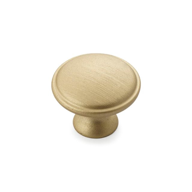 Castella Century 30mm Round Knob Matt Brushed Brass 166.030.35M - The Blue Space
