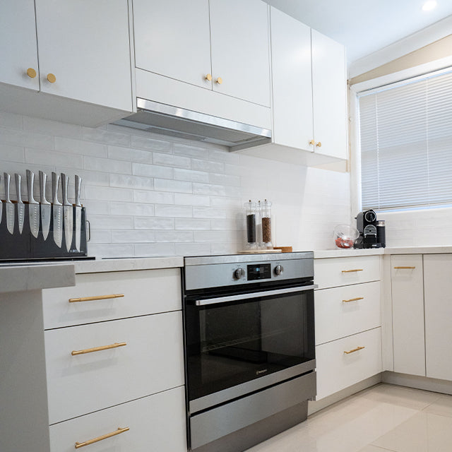 Lifestyle Castella Chelsea Pull Handle Satin Brass 128mm - The Blue Space