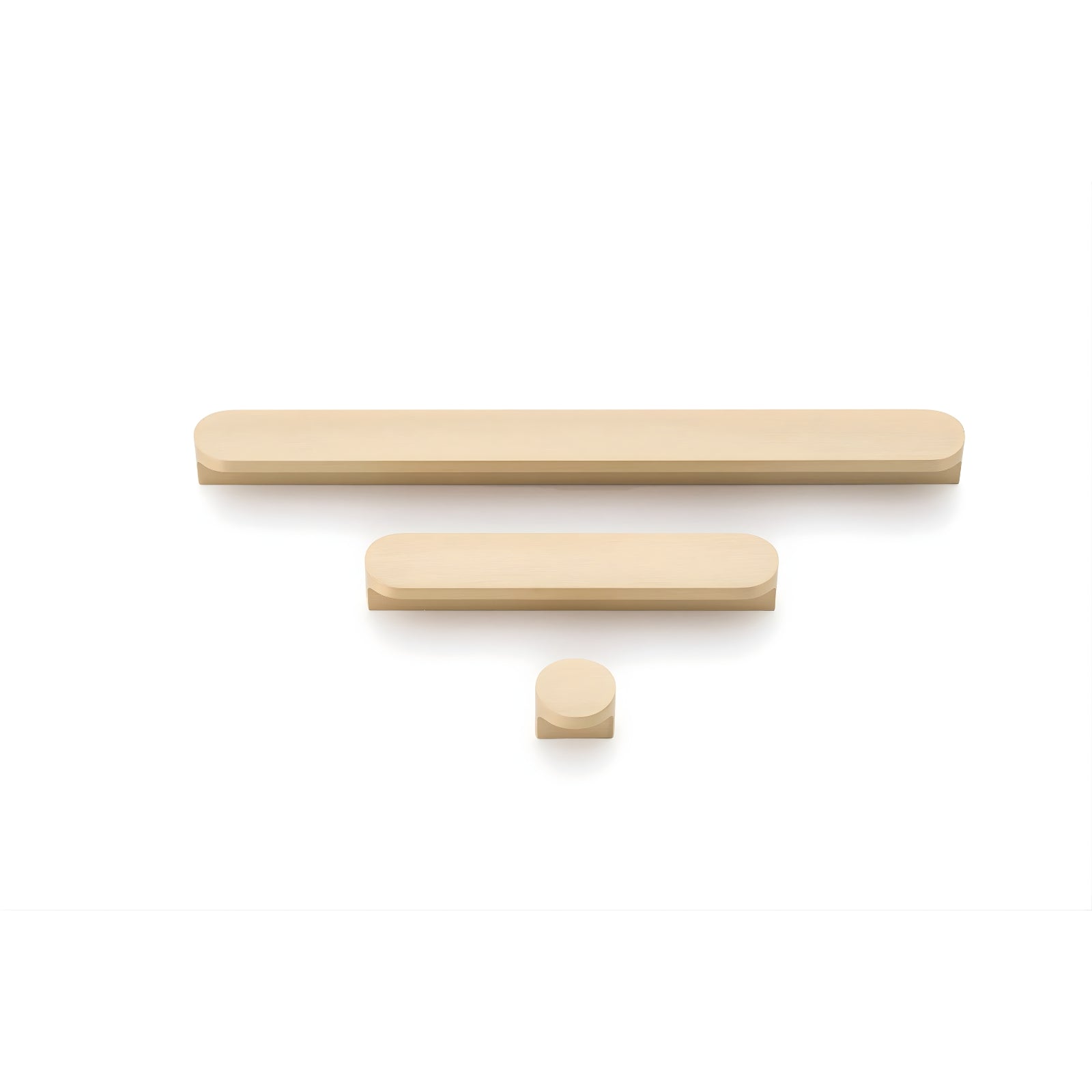 Set Castella Cove Pill Pull Handle Brushed Brass 400.320.35B - The Blue Space